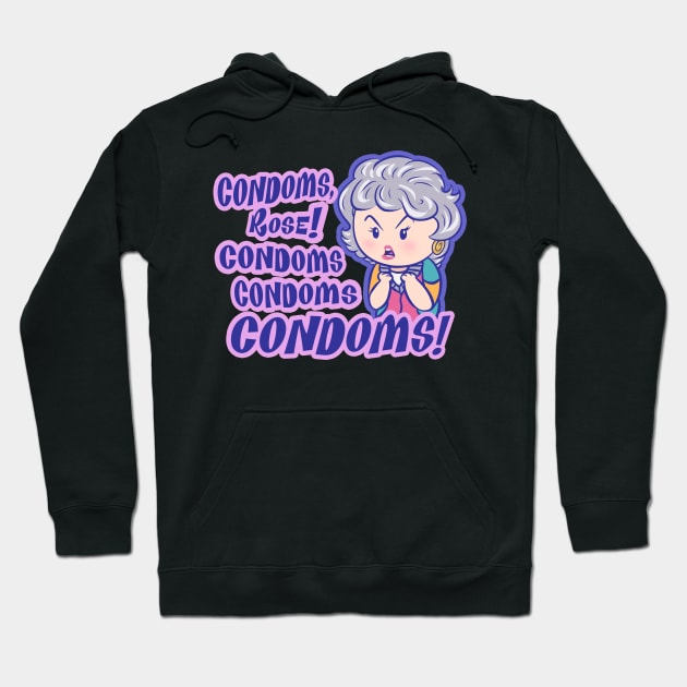 Condoms, Rose! Hoodie by Ellador